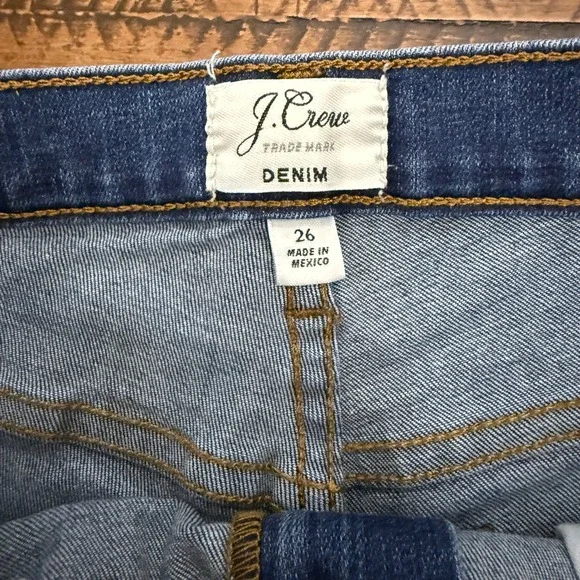 J. Crew Denim Shorts Womens Size 26 Blue Cuffed Jean Casual - Picture 3 of 4